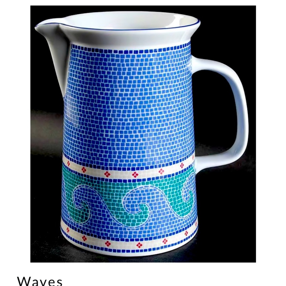 COPY - Dansk Mosaic Wave Pitcher discontinued pattern